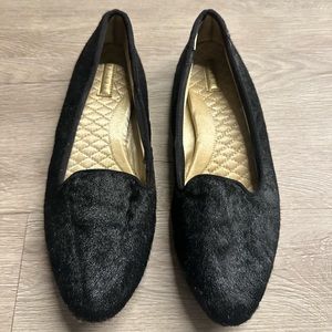 Birdies 'The Blackbird' Black Calf Hair Flat